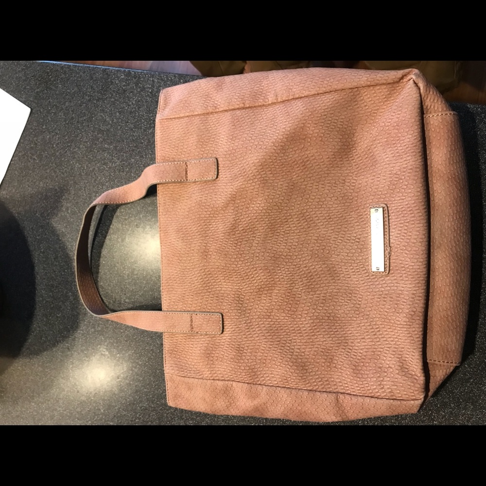 BCBG Generation Pink Suede Tote Purse